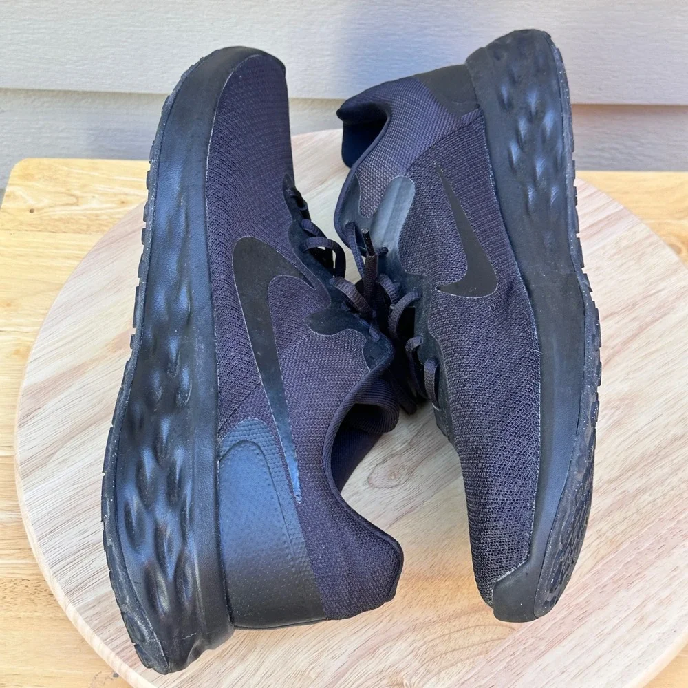 Nike Revolution 6 Next Nature Mens Running Shoes Triple Black DC3728-001 Size 15